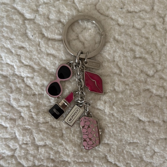 Coach Pink and Silver Keychain - Picture 1 of 1